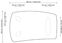Casa Padrino Luxus Couchtisch Schwarzgrau 185 x 120 x H. 30 cm - Massivholz Wohnzimmertisch mit leicht gebogener Tischplatte - Wohnzimmer Möbel - Hotel Möbel - Luxus Möbel - Luxus Einrichtung