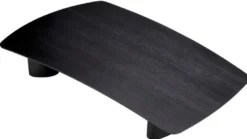 Casa Padrino Luxus Couchtisch Schwarzgrau 185 x 120 x H. 30 cm - Massivholz Wohnzimmertisch mit leicht gebogener Tischplatte - Wohnzimmer Möbel - Hotel Möbel - Luxus Möbel - Luxus Einrichtung