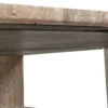 Casa Padrino Luxus Couchtisch Grau 91 x 79 x H. 30 cm - 6 Eckiger Travertin Naturstein Wohnzimmertisch - Wohnzimmer Möbel - Travertin Möbel - Luxus Möbel - Luxus Einrichtung