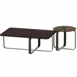 Casa Padrino Luxus Couchtisch Set Dunkelbraun - Hotel & Wohnzimmer Möbel
