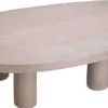 Casa Padrino Luxus Couchtisch Beige 149 x 78,5 x H. 35 cm - Massivholz Wohnzimmertisch - Wohnzimmer Möbel - Massivholz Möbel - Luxus Möbel - Luxus Einrichtung - Möbel Luxus - Luxus Qualität