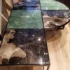 Casa Padrino Luxus Couchtisch Grün / Braun / Schwarz 135 x 90 x H. 40 cm - Moderner Wohnzimmertisch mit Marmorplatten - Luxus Wohnzimmer Möbel