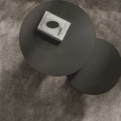 Casa Padrino Luxus Couchtisch Set Dunkelgrau / Messing - Hotel & Wohnzimmer Möbel