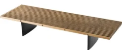 Casa Padrino Luxus Couchtisch Messing / Schwarz 220 x 78 x H. 38 cm - Wohnzimmertisch mit Edelstahl Tischplatte - Luxus Möbel