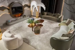 Casa Padrino Luxus Couchtisch Kupfer 175 x 120 x H. 55 cm - Wohnzimmertisch mit Glasplatten - Wohnzimmer Möbel - Hotel Möbel - Luxus Möbel - Luxus Kollektion
