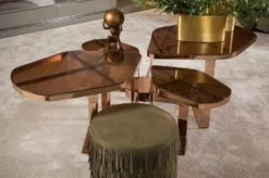 Casa Padrino Luxus Couchtisch Kupfer 175 x 120 x H. 55 cm - Wohnzimmertisch mit Glasplatten - Wohnzimmer Möbel - Hotel Möbel - Luxus Möbel - Luxus Kollektion