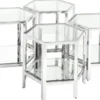 Casa Padrino Luxus Couchtisch 4er Set Silber - Designer Wohnzimmertisch