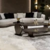Casa Padrino Luxus Couchtisch 2er Set Dunkelbraun / Bronze - Luxus Wohnzimmertische - Wohnzimmer Möbel - Hotel Möbel - Luxus Möbel
