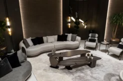 Casa Padrino Luxus Couchtisch 2er Set Dunkelbraun / Bronze - Luxus Wohnzimmertische - Wohnzimmer Möbel - Hotel Möbel - Luxus Möbel