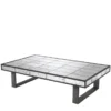 Casa Padrino Luxus Couchtisch aus Spiegelglas 126 x 73,5 x H. 32 cm - Luxus Wohnzimmer Möbel - Antik Look