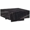 Casa Padrino Luxus Couchtisch in Marmoroptik Schwarz 104 cm - Wohnzimmer Möbel