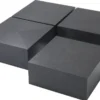 Casa Padrino Luxus Couchtisch 4er Set Anthrazitgrau 65 x 65 x H. 32,5 cm - Quadratische Massivholz Wohnzimmertische - Wohnzimmer Möbel