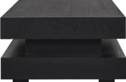 Casa Padrino Luxus Couchtisch Schwarz 150 x 80 x H. 43 cm - Rechteckiger Massivholz Wohnzimmertisch - Wohnzimmer Möbel - Luxus Möbel - Luxus Einrichtung