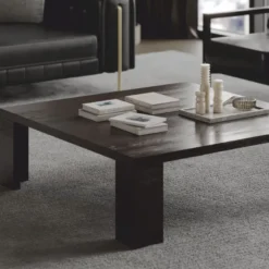 Casa Padrino Luxus Couchtisch Dunkelbraun 140 cm - Wohnzimmer & Hotel Möbel
