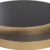Casa Padrino Luxus Couchtisch Messing / Schwarz / Schwarzgrau 140 x 120 x H. 28,5 cm - Moderner Wohnzimmertisch - Wohnzimmer Möbel - Luxus Qualität