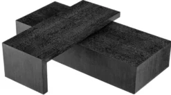 Casa Padrino Luxus Couchtisch Schwarzgrau - Massivholz Wohnzimmertisch mit drehbarer Tischplatte - Wohnzimmer Möbel - Hotel Möbel - Luxus Möbel - Luxus Einrichtung