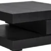 Casa Padrino Luxus Couchtisch Schwarz 90 x 90 x H. 42 cm - Quadratischer Massivholz Wohnzimmertisch - Wohnzimmer Möbel - Luxus Möbel - Luxus Einrichtung