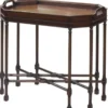Casa Padrino Luxus Couchtisch / Serviertisch Dunkelbraun 66 x 41 x H. 62 cm - Mahagoni Wohnzimmertisch mit abnehmbarem Tablett