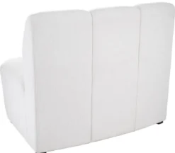 Casa Padrino Luxus Couch Weiß / Schwarz 109 x 95 x H. 83,5 cm - Gebogenes & Erweiterbares Luxus Wohnzimmer Sofa