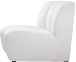 Casa Padrino Luxus Couch Weiß / Schwarz 109 x 95 x H. 83,5 cm - Gebogenes & Erweiterbares Luxus Wohnzimmer Sofa