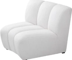 Casa Padrino Luxus Couch Weiß / Schwarz 109 x 95 x H. 83,5 cm - Gebogenes & Erweiterbares Luxus Wohnzimmer Sofa
