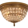 Casa Padrino Luxus Deckenleuchte Messing Durchmesser 45 x H 37 cm Antik Stil - Möbel Lüster Deckenlampe