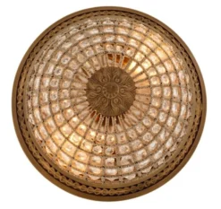 Casa Padrino Luxus Deckenleuchte Messing Durchmesser 45 x H 37 cm Antik Stil - Möbel Lüster Deckenlampe