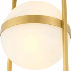 Casa Padrino Luxus Deckenleuchte Antik Messing / Weiß H. 105 cm - Luxus Leuchten