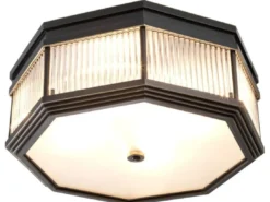 Casa Padrino Luxus Deckenleuchte Bronze 40,5 x 40,5 x H. 18 cm - Luxus Kollektion