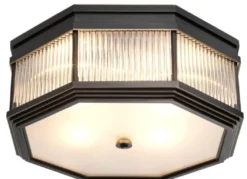 Casa Padrino Luxus Deckenleuchte Bronze 40,5 x 40,5 x H. 18 cm - Luxus Kollektion