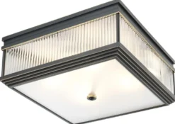 Casa Padrino Luxus Deckenleuchte Bronze 40,5 x 40,5 x H. 18,5 cm - Luxus Qualität