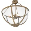 Casa Padrino Luxus Deckenleuchte Antik Messing Gold Ø 60 x H. 55 cm - Hotel & Restaurant Deckenlampe