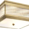 Casa Padrino Luxus Deckenleuchte Antik Messingfarben 40,5 x 40,5 x H. 18,5 cm - Luxus Qualität