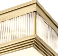 Casa Padrino Luxus Deckenleuchte Antik Messingfarben 40,5 x 40,5 x H. 18,5 cm - Luxus Qualität