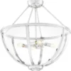 Casa Padrino Luxus Deckenleuchte Silber Ø 60 x H. 55 cm - Hotel & Restaurant Deckenlampe