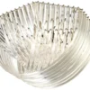 Casa Padrino Luxus Deckenleuchte Silber Ø 90 x H. 45 cm - Luxus Wohnzimmermöbel