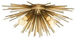 Casa Padrino Luxus Deckenleuchte Messing Ø 58 x H. 26,5 cm - Luxus Kollektion