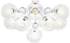 Casa Padrino Luxus Deckenleuchte Silber Ø 90 x H. 57 cm - Luxus Qualität