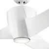 Casa Padrino Luxus Deckenventilator Weiß 142 x H. 41 cm - Moderner dimmbarer Ventilator mit LED Beleuchtung und Fernbedienung - Luxus Accessoires