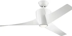 Casa Padrino Luxus Deckenventilator Weiß 142 x H. 41 cm - Moderner dimmbarer Ventilator mit LED Beleuchtung und Fernbedienung - Luxus Accessoires
