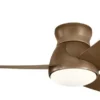 Casa Padrino Luxus Deckenventilator Braun 152 x H. 29 cm - Moderner dimmbarer Ventilator mit LED Beleuchtung und Fernbedienung - Luxus Accessoires