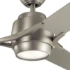Casa Padrino Luxus Deckenventilator Matt Silber 152 x H. 46 cm - Moderner dimmbarer Ventilator mit LED Beleuchtung und Fernbedienung - Luxus Kollektion