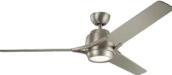 Casa Padrino Luxus Deckenventilator Matt Silber 152 x H. 46 cm - Moderner dimmbarer Ventilator mit LED Beleuchtung und Fernbedienung - Luxus Kollektion