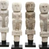 Casa Padrino Luxus Deko Antik Stil Naturstein Statuen Set - Stein Skulpturen - Stein Figuren - Wohnzimmer Deko - Büro Deko - Deko Accessoires - Luxus Möbel