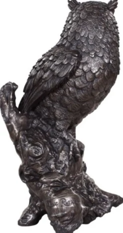 Casa Padrino Luxus Deko Bronzefigur Eule Bronze 19 x 15 x H. 36 cm - Bronze Skulptur