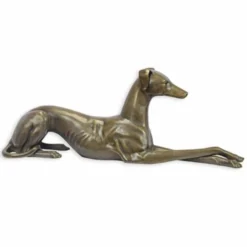 Casa Padrino Luxus Deko Bronze Skulptur Windhund 106 cm - Deko Accessoires
