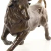 Casa Padrino Luxus Deko Bronze Skulptur Stier Bronze / Gold 57 x 24 x H. 38,7 cm - Bronzefigur