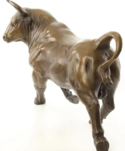 Casa Padrino Luxus Deko Bronze Skulptur Stier Bronze / Gold 57 x 24 x H. 38,7 cm - Bronzefigur