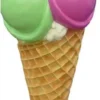 Casa Padrino Luxus Deko Eis im Hörnchen Mehrfarbig H. 220 cm - Großes Deko Eis - Wetterbeständiges XXL Deko Eis - Gastronomie Dekoration - Eisdielen Dekoration - Restaurant Dekoration