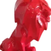 Casa Padrino Luxus Dekofigur Löwe Rot 90 x 80 x H. 170 cm - Riesige Wetterbeständige Deko Skulptur - Wohnzimmer Deko - Gartendeko Tierfigur
